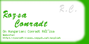 rozsa conradt business card